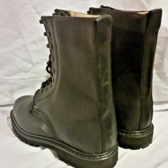 MENS sz8R ECHTES LEDER GERMAN MILITARY LEATHER COMBAT JUMP MASTER BOOTS IH 00154 main image 8